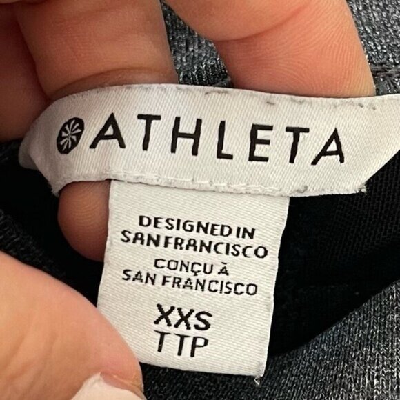 Athleta Venice Jogger Pant Womens XXS Heather Gray High Rise Zipper pockets - Picture 3 of 15